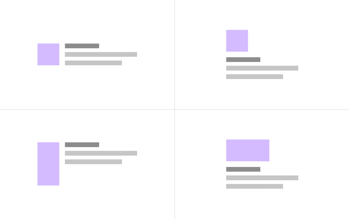 Example of layout types Example of layout types